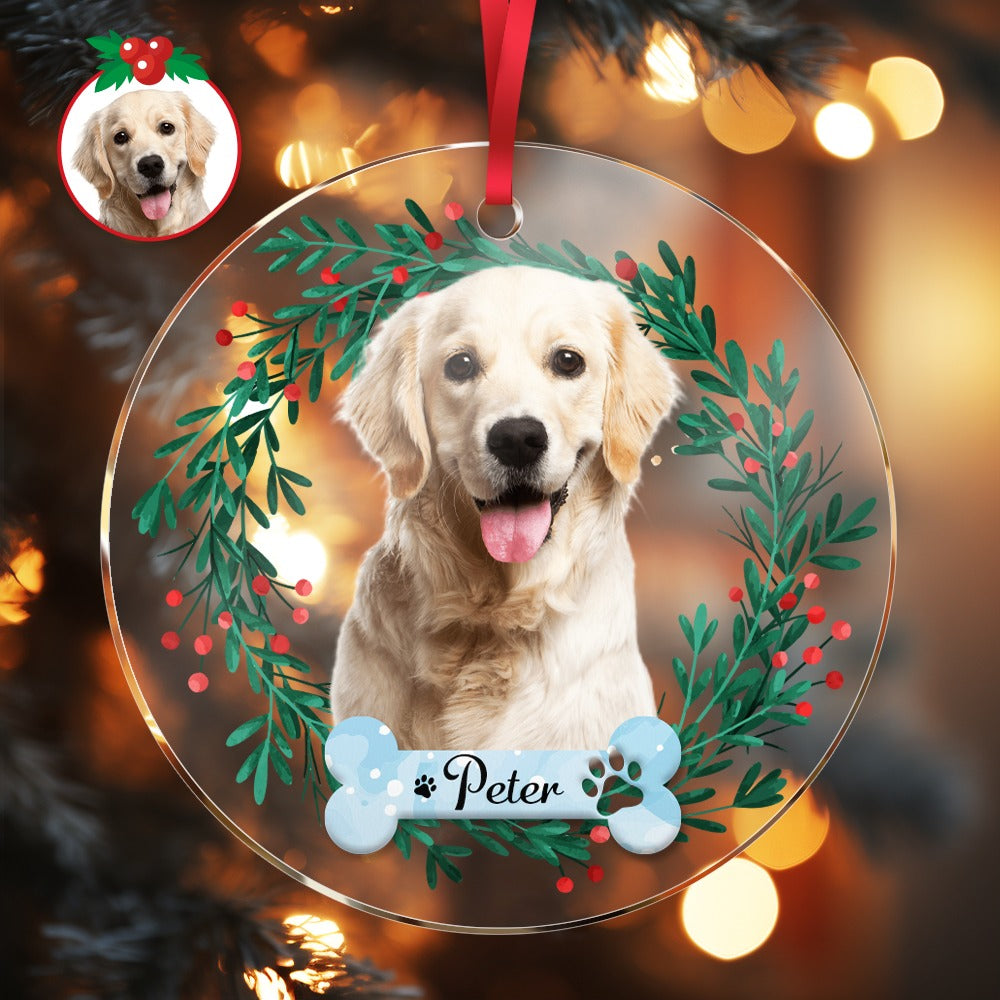 Boule de Noël photo famille & animaux